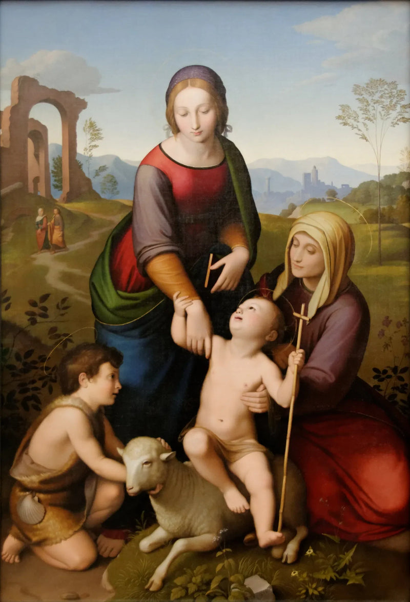 Jungfru Maria, Heliga Elisabeth, Jesus, Johannes Döparen - Johann Friedrich Overbeck
