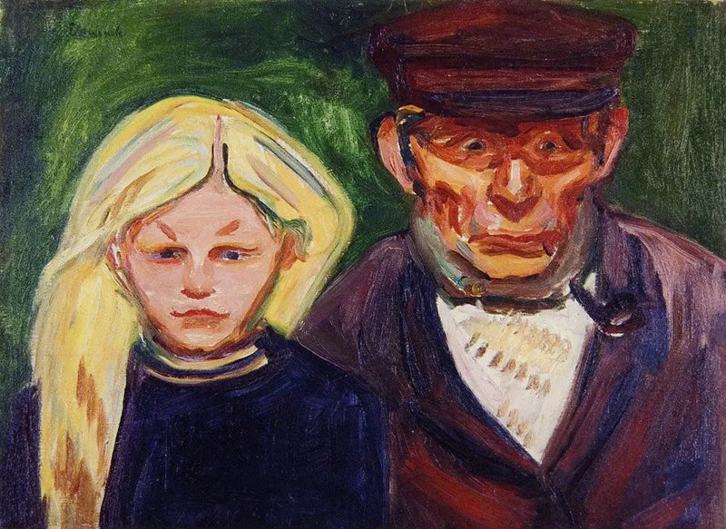 Gamla Fiskaren och hans Dotter - Edvard Munch