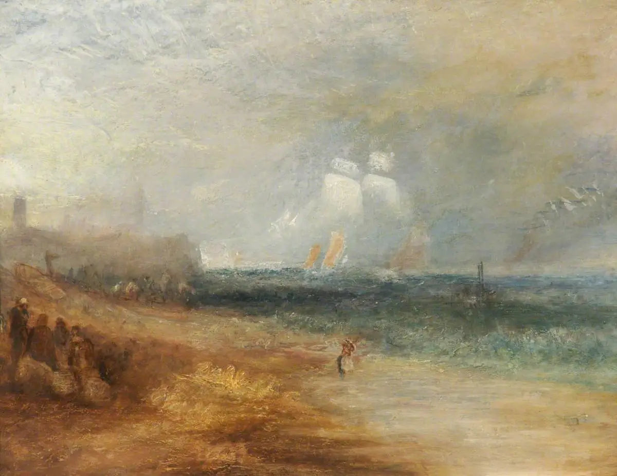 View of the Beach at Margate - J. M. W. Turner image 1 tableau peint à l’huile sur toile