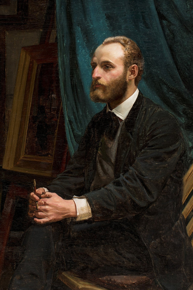 Viggo Johansen i sin studio - Michael Peter Ancher