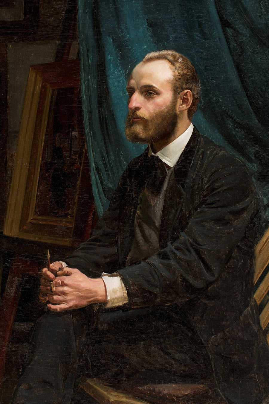 Viggo Johansen i sin studio - Michael Peter Ancher