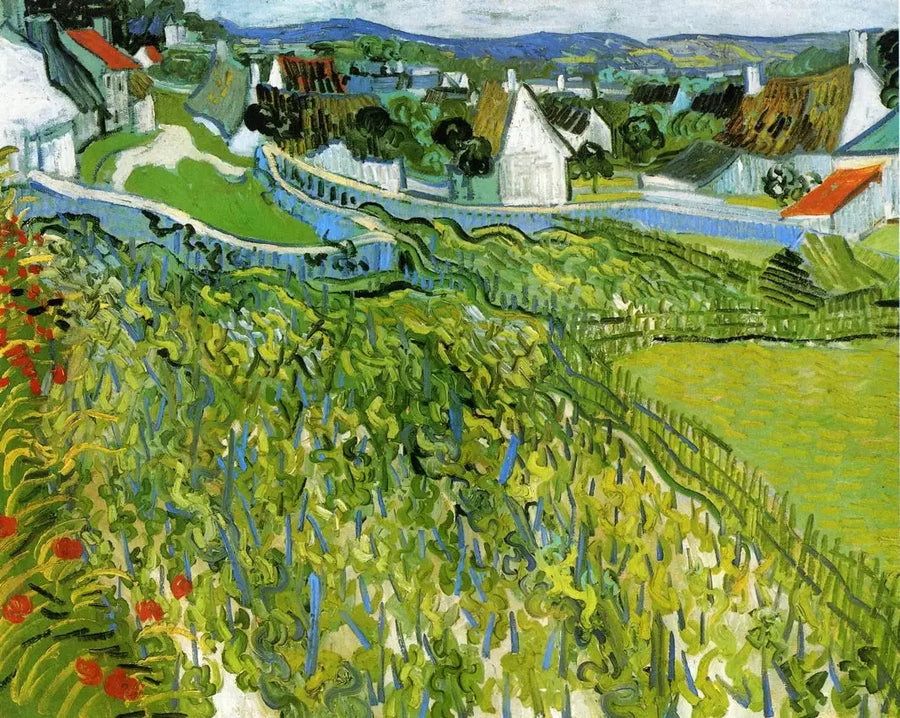Vinodlingar i Auvers - Vincent van Gogh