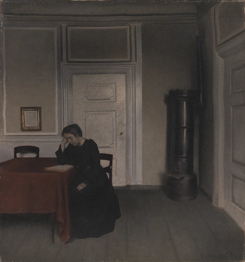 Intérieur à Strandgade avec l’épouse de l’artiste - Vilhelm Hammershøi
