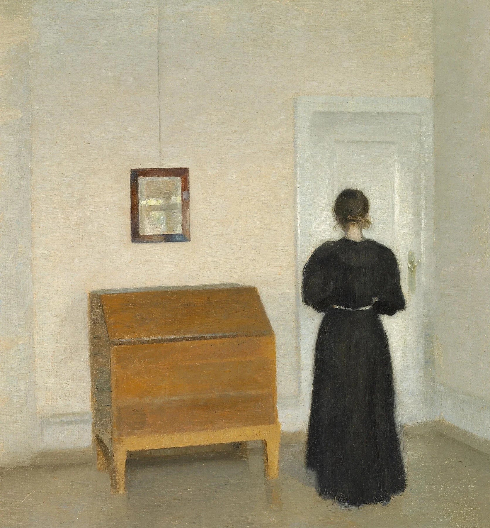 Salon au secrétaire jaune, peinture de Vilhelm Hammershøi