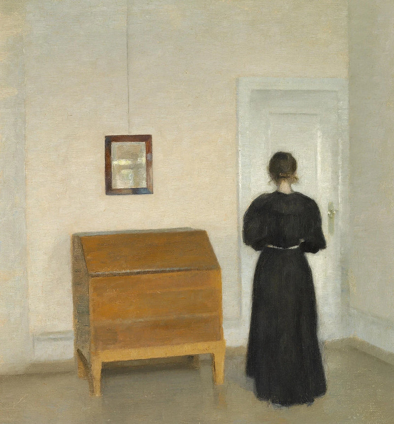 Salon au secrétaire jaune - Vilhelm Hammershøi
