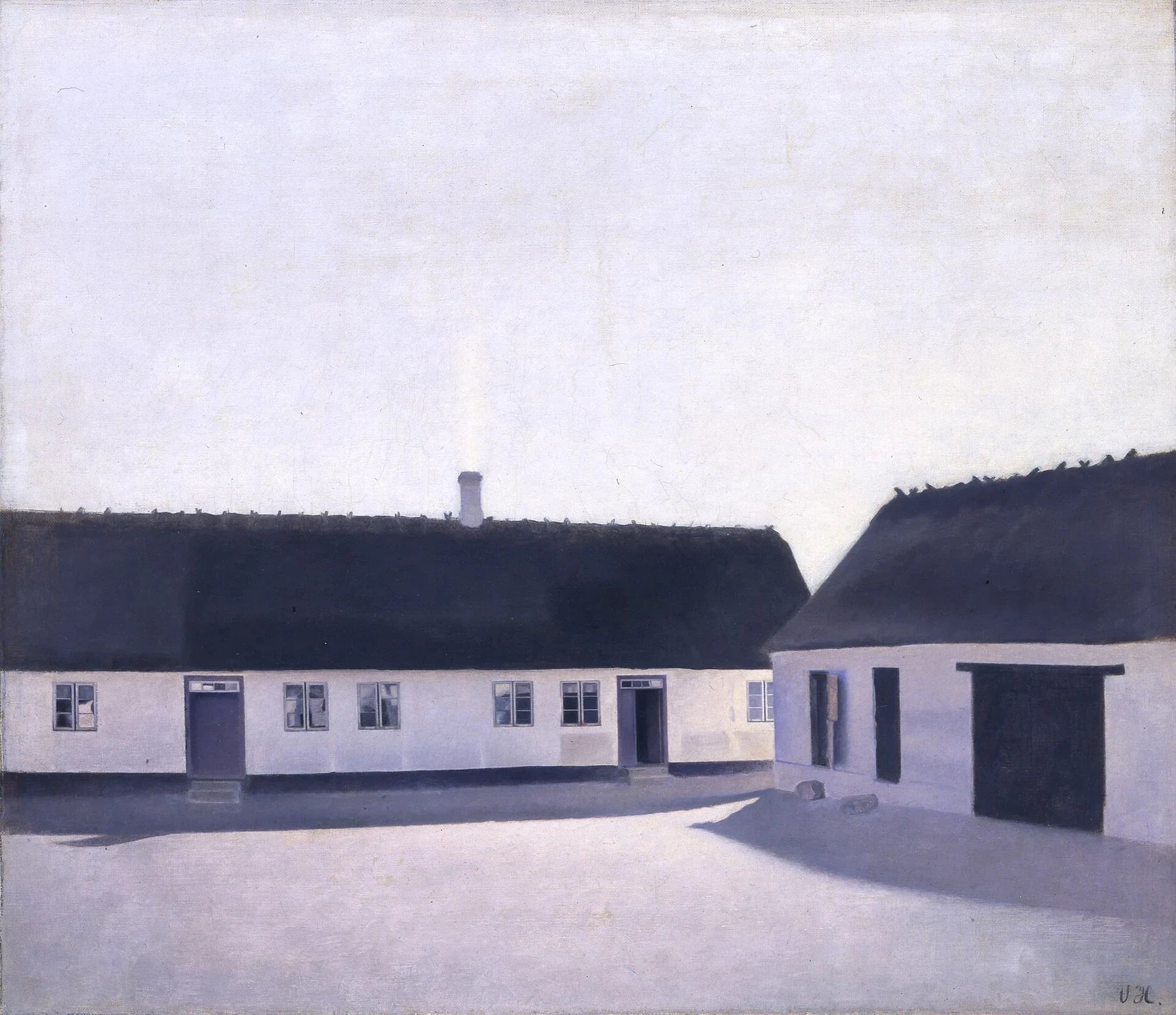 Ferme à Refsnæs, peinture de Vilhelm Hammershøi