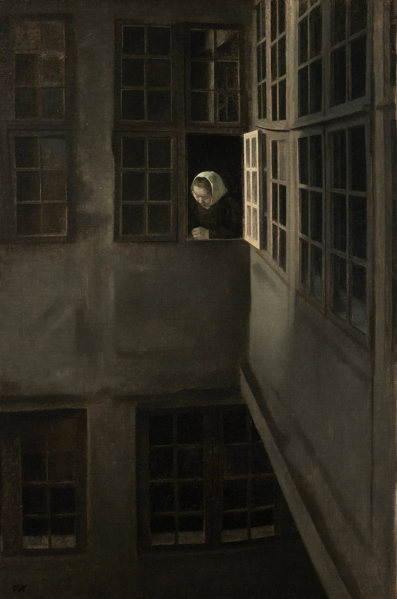 Vue sur la cour, Strandgade 30 - Vilhelm Hammershøi