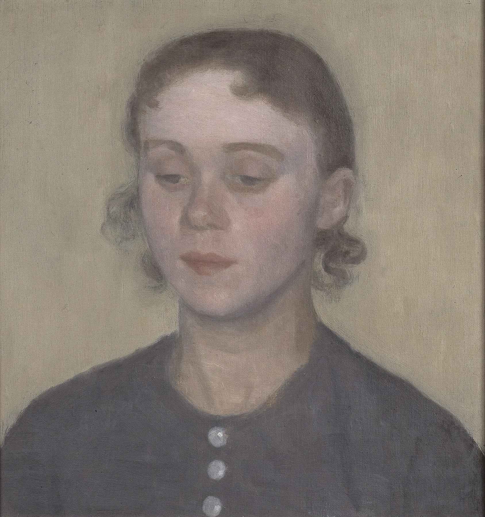 Ida Hammershøi, l’épouse de l’artiste, peinture de Vilhelm Hammershøi