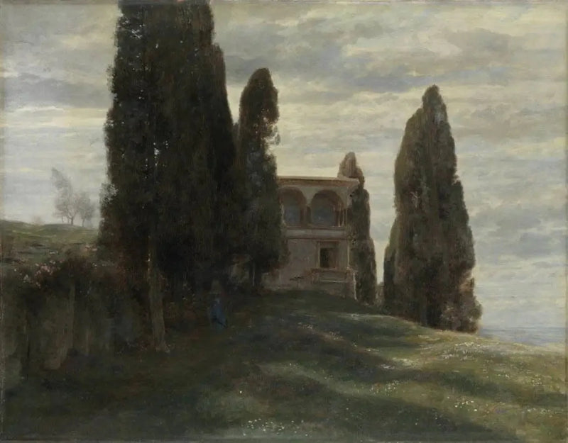Italiensk villa på våren - Arnold Böcklin