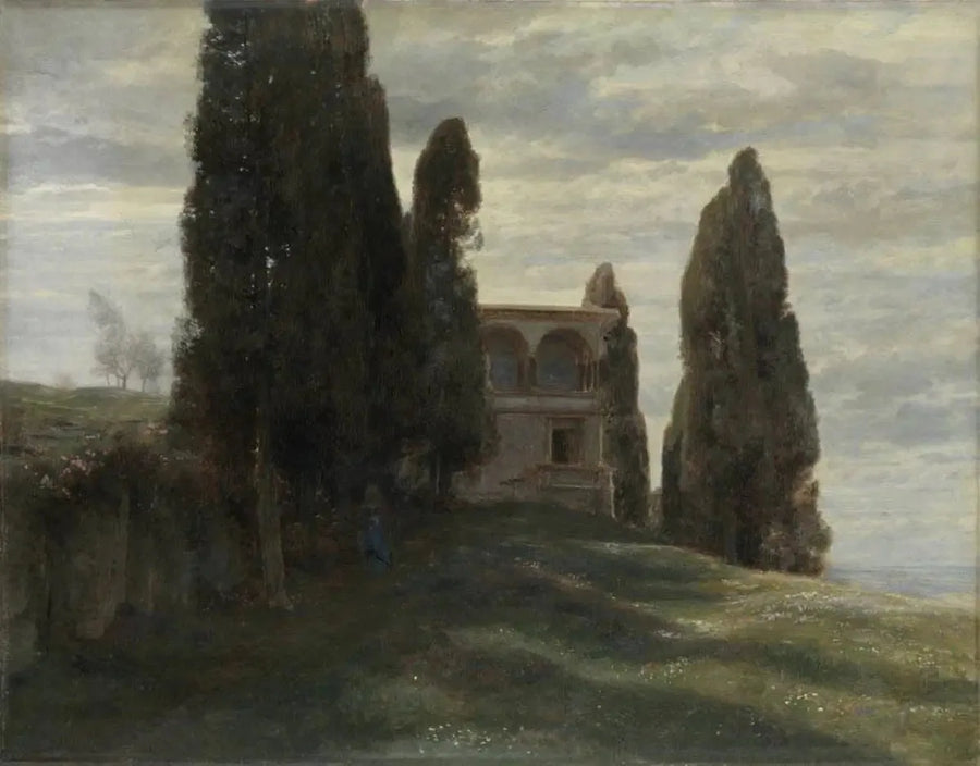 Italiensk villa på våren - Arnold Böcklin