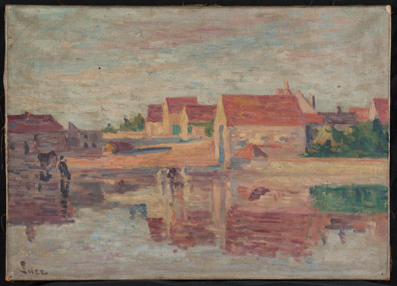 By vid en flod - Maximilien Luce
