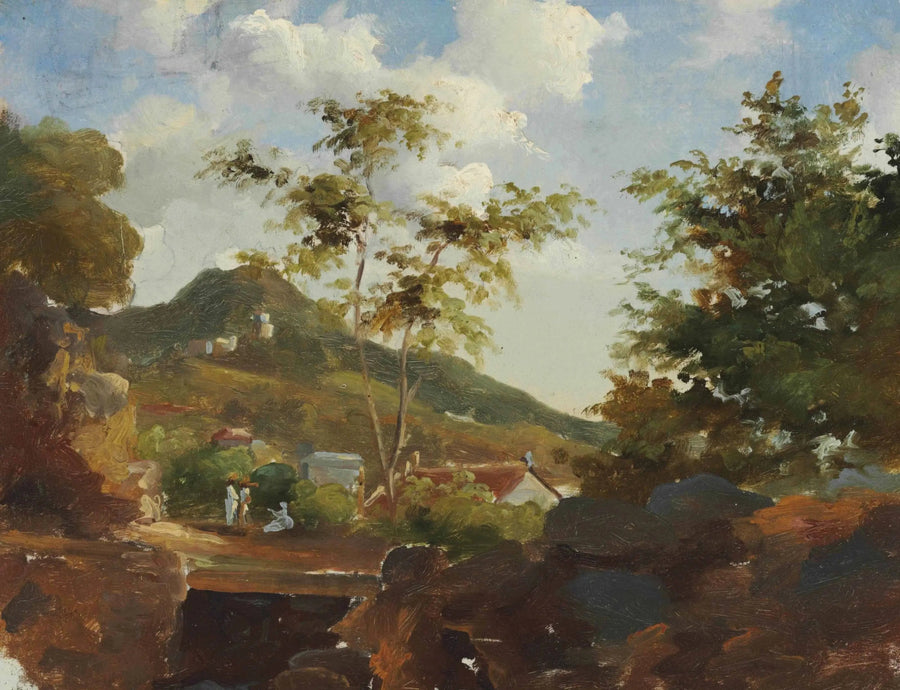 By i foten av en kulle - Camille Pissarro