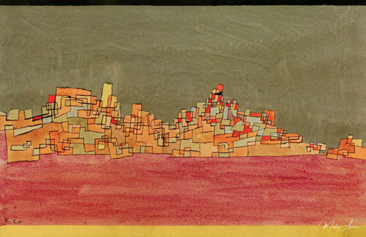 Ville de deux collines, 1927 - Paul Klee - Reproductions de tableaux et peintures haut de gamme