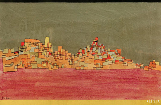 Ville de deux collines, 1927 - Paul Klee - Reproductions de tableaux et peintures haut de gamme