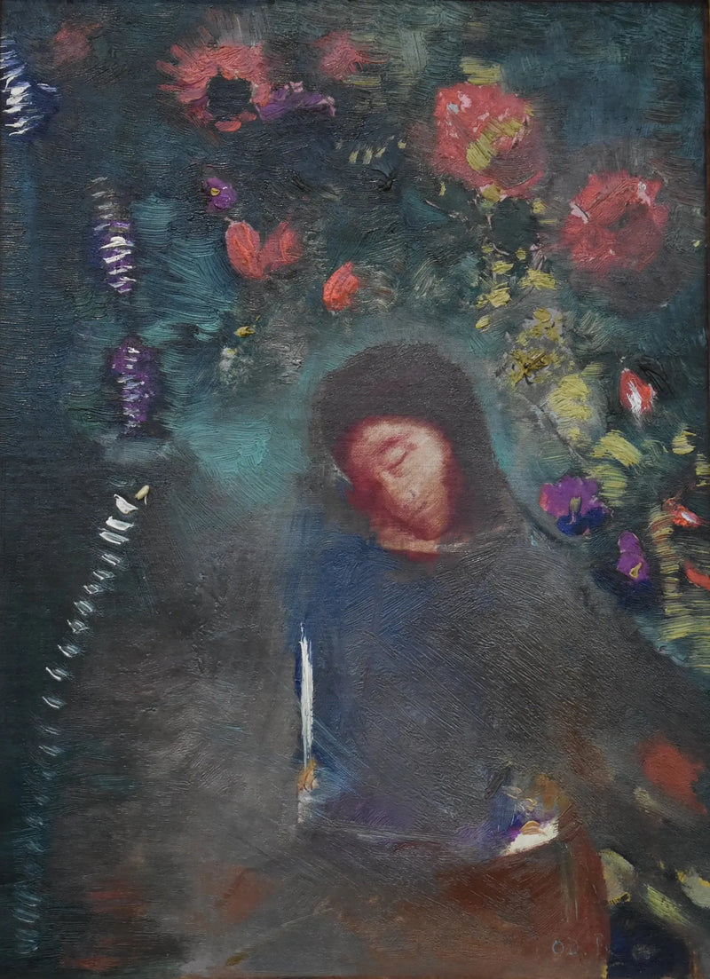Ansikte och blommor - Odilon Redon
