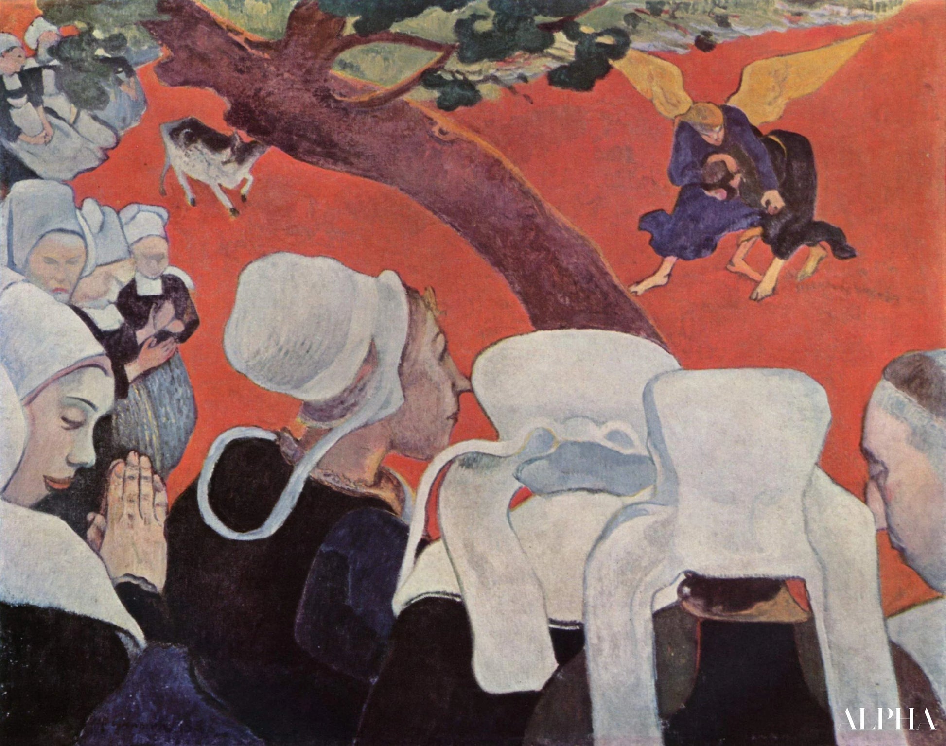 Vision après le sermon - Paul Gauguin - Reproductions de tableaux et peintures haut de gamme