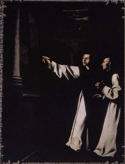 Förebådande vision av broder Pedro från Salamanca - Francisco de Zurbarán