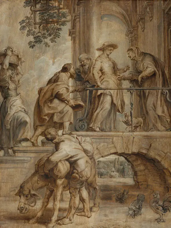 Besök av Jungfru Maria - Peter Paul Rubens