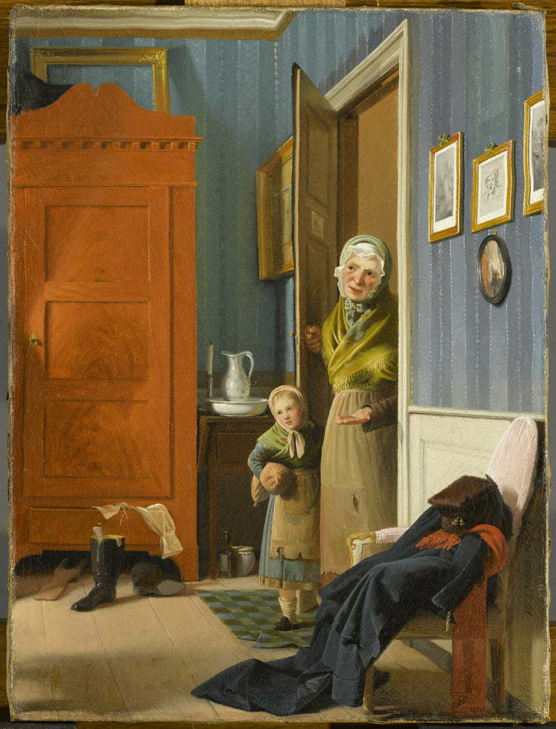 La Visite de la mendiante à l'artiste - Wilhem-Ferdinand Bendz