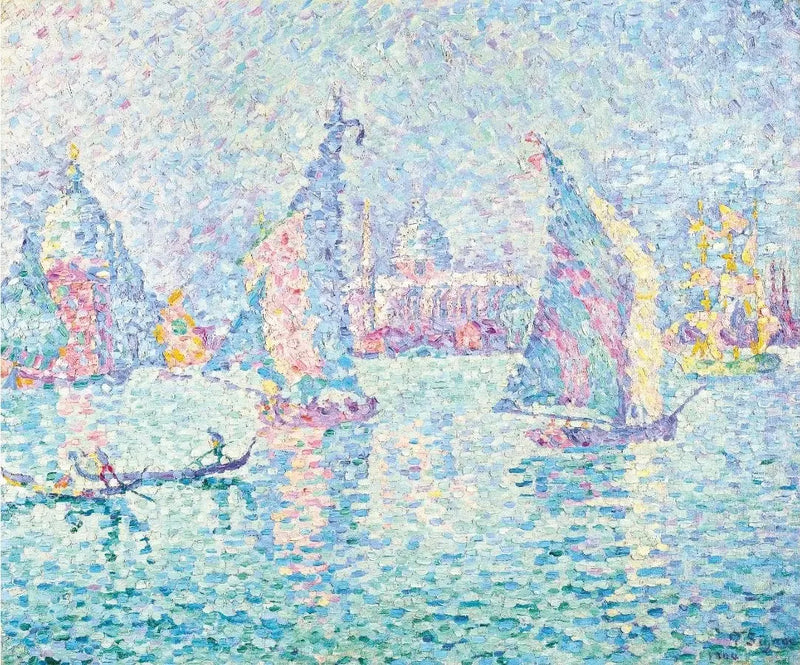 Segel i dimman. Giudecca-kanalen - Paul Signac