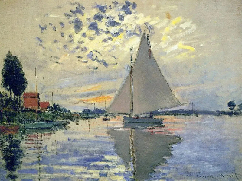 Segelbåt i Petit-Gennevilliers W336 - Claude Monet