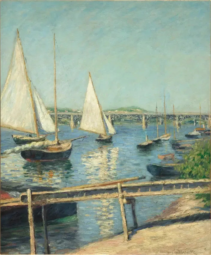 Segelbåtar i Argenteuil - Gustave Caillebotte