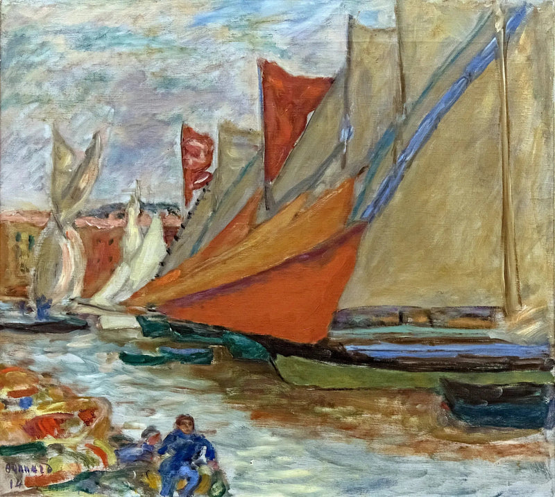 Segelbåtar på tork - Pierre Bonnard