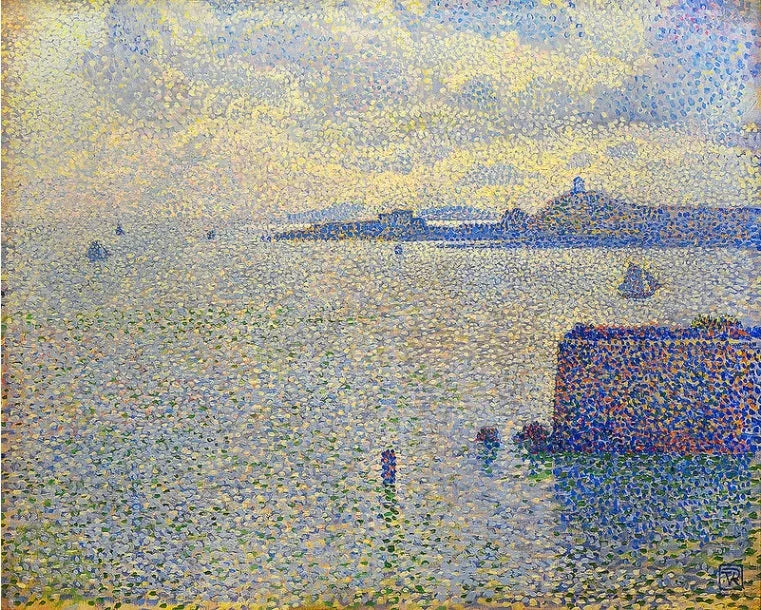 Segelbåtar och flodmynning - Thé van Rysselberghe