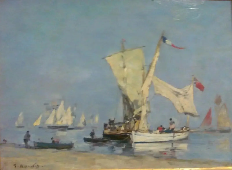 Segelbåtar - Eugène Boudin