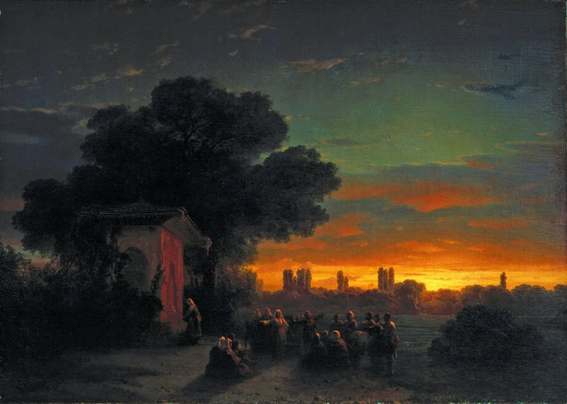 Se på Krim vid solnedgången - Ivan Aivazovskij