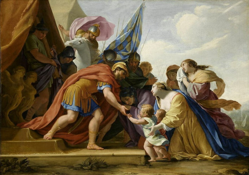 Volumnie och Véturie framför Coriolan - Eustache Le Sueur