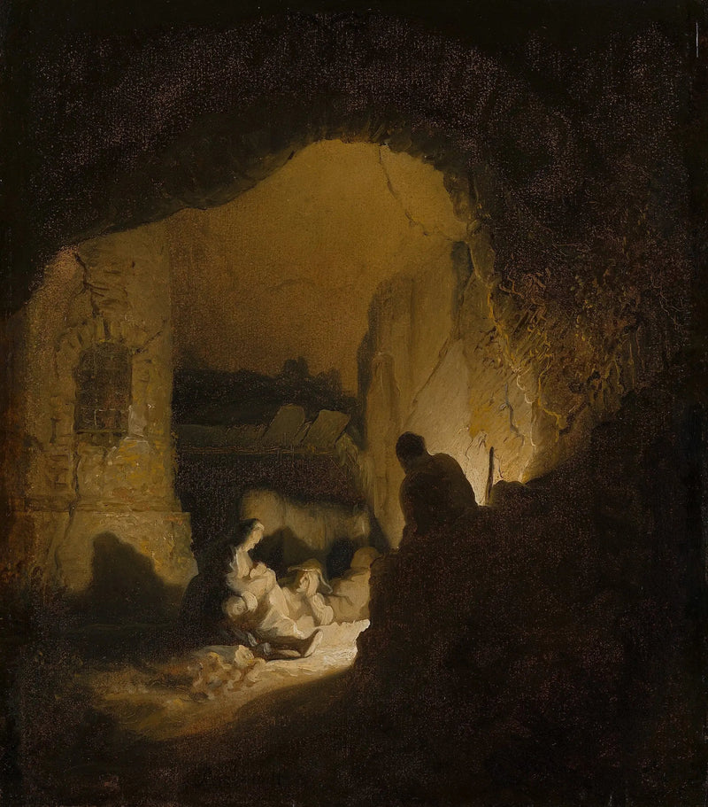 Resande i vila (Vila under flykten till Egypten) - Rembrandt