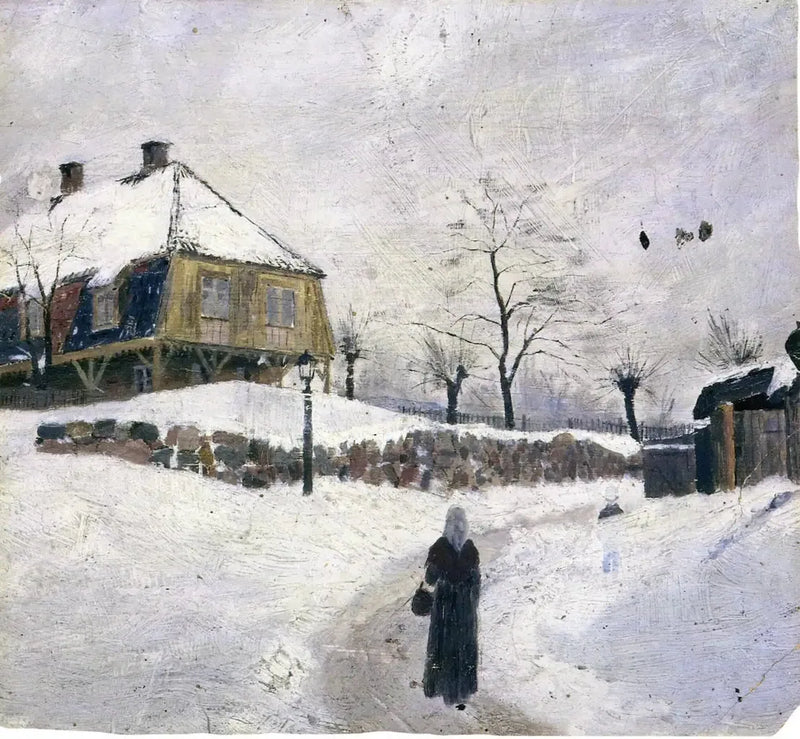 Øvre Foss på vintern - Edvard Munch