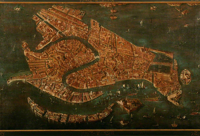 Flygbild av Venedig - Francesco Guardi