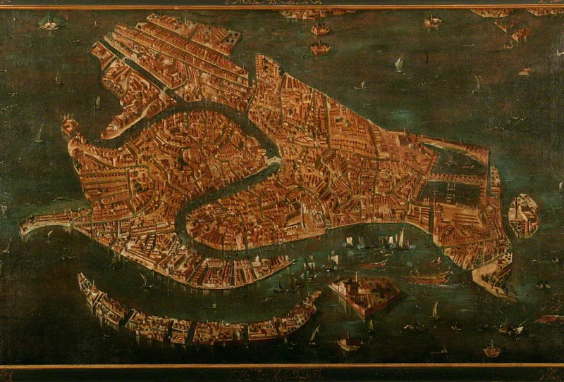 Flygbild av Venedig - Francesco Guardi