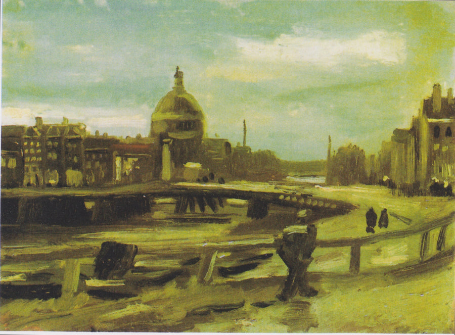 Vy över Amsterdam från centralstationen - Vincent van Gogh
