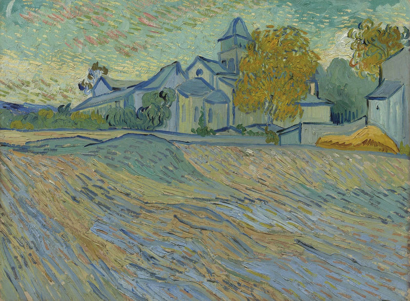 Vy över asylet och kapellet Saint-Rémy - Vincent van Gogh