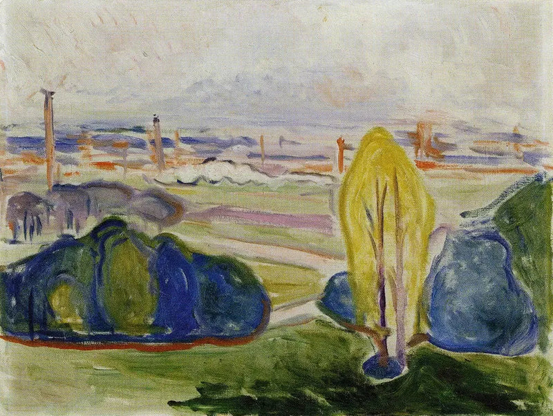 Utsikt bortom Chemnitzal - Edvard Munch