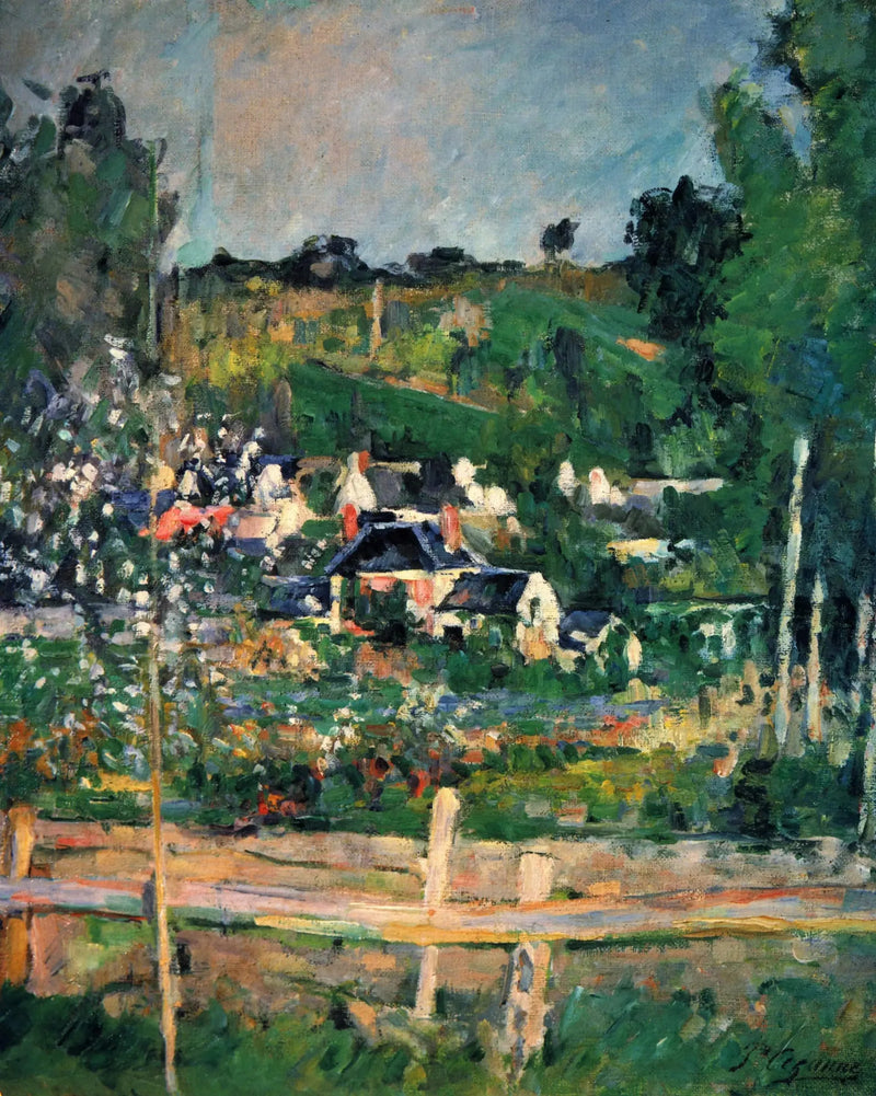 Vy över Auvers-sur-Oise – La Barrière - Paul Cézanne