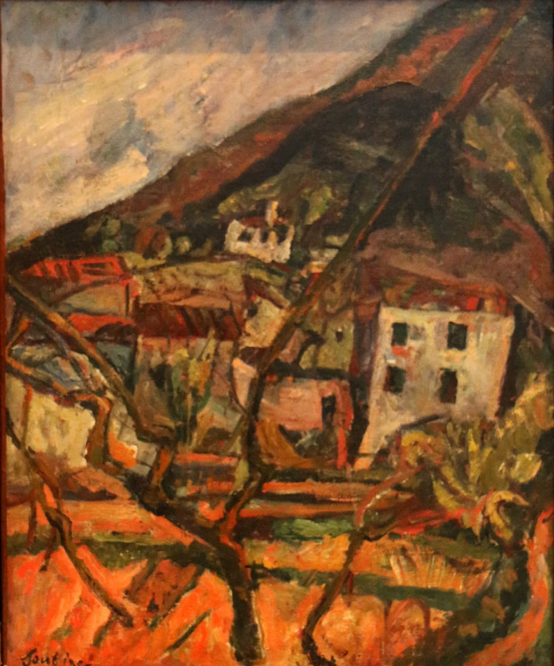 Vy över en by, Céret i Roussillon - Chaim Soutine
