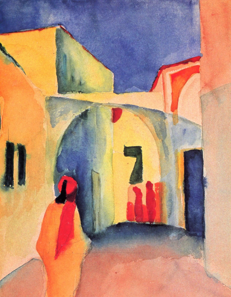 Utsikt i en gränd - August Macke