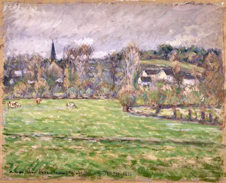 Utsikt över Bazincourt - Camille Pissarro