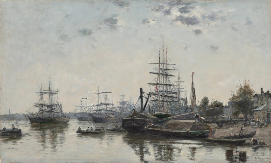 Utsikt över Bordeaux, från Chartrons kaj - Eugène Boudin