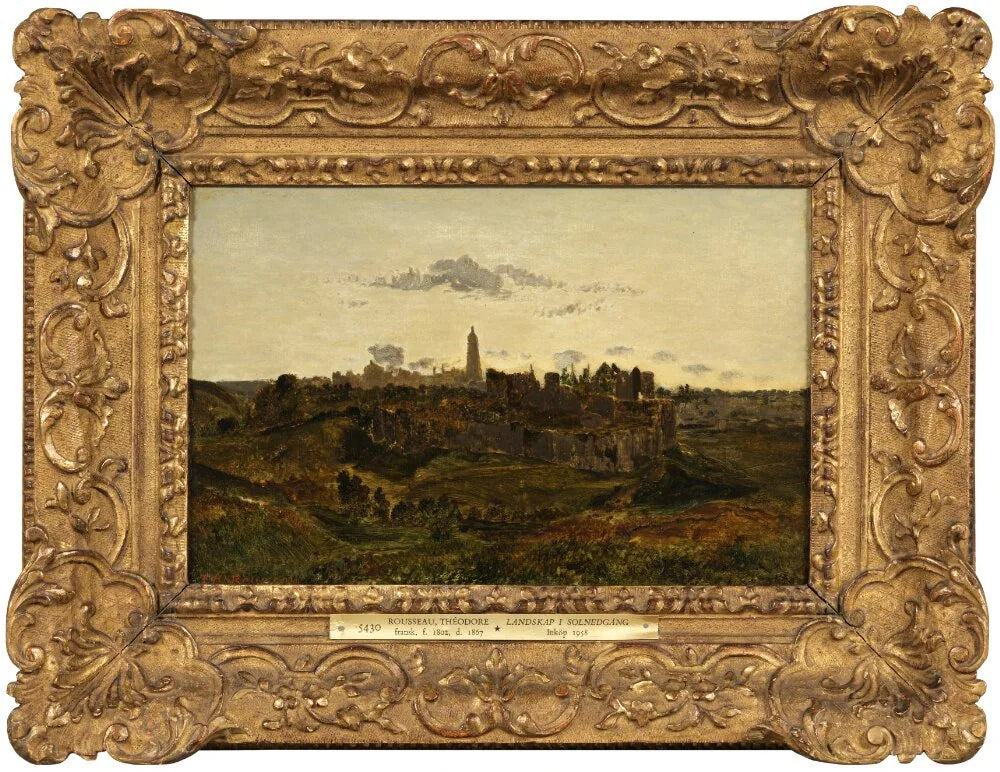 Vue de Bressuire - Théodore Rousseau image 1 reproduction de peinture à l’huile
