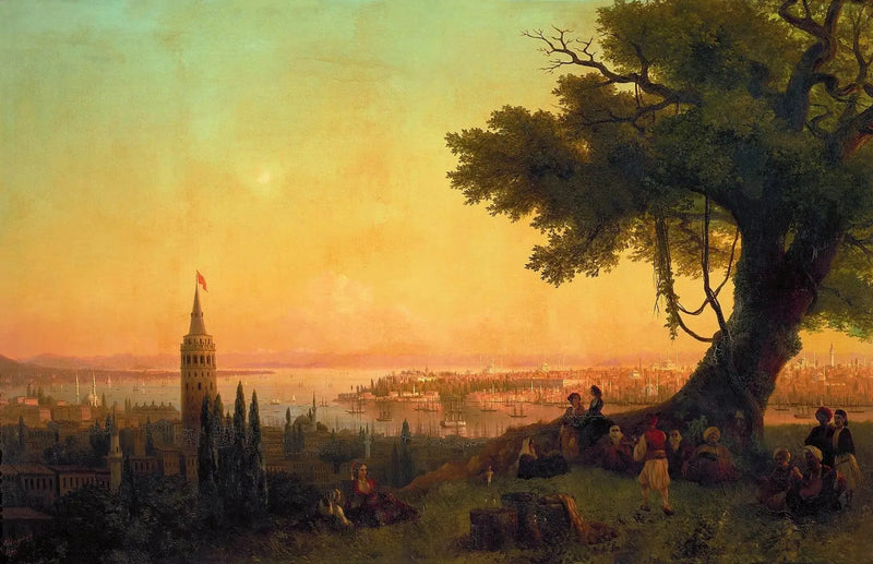 Vy över Konstantinopel i kvällsljus - Ivan Aïvazovski