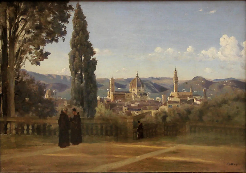 Vy över Florens från Boboli-trädgården - Jean-Baptiste Camille Corot