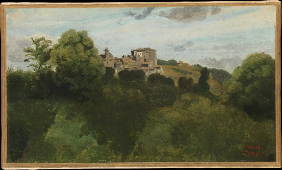 Vy av Genzano - Jean-Baptiste Camille Corot
