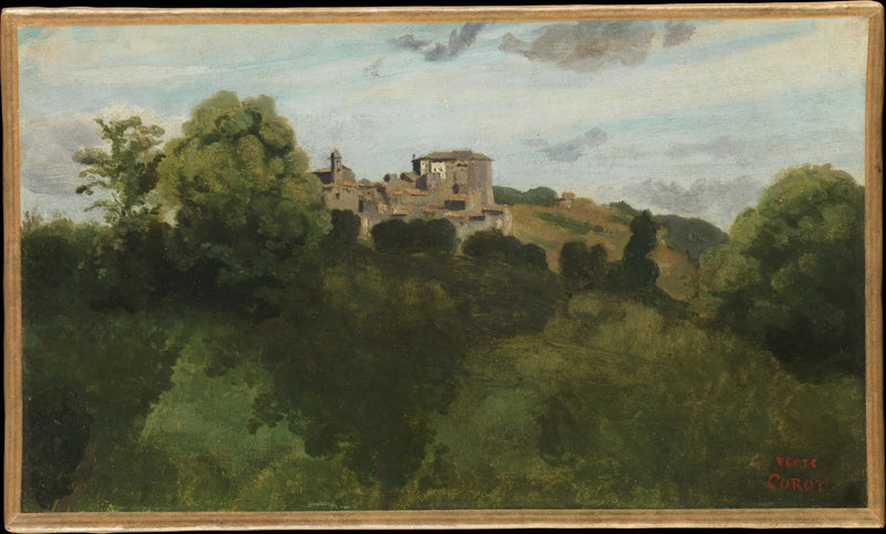 Vy av Genzano - Jean-Baptiste Camille Corot