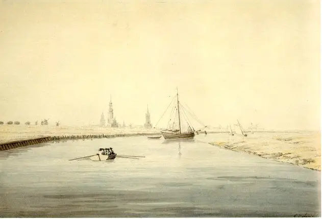 Utsikt över Greifswald från öst - Caspar David Friedrich