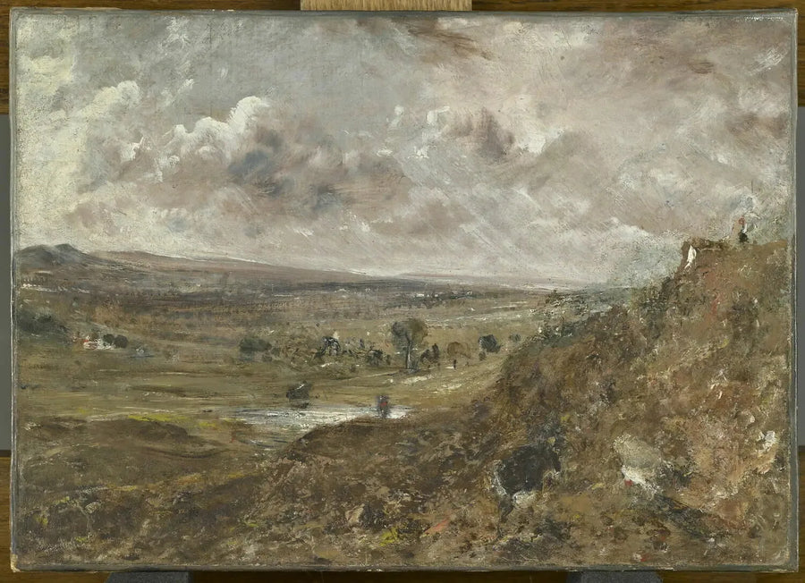 Vy över Hampstead Heath; Stormeffekt - John Constable